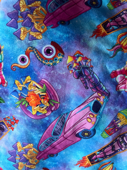 Cotton Spandex - psychedelic space - Regular Scale - RETAIL