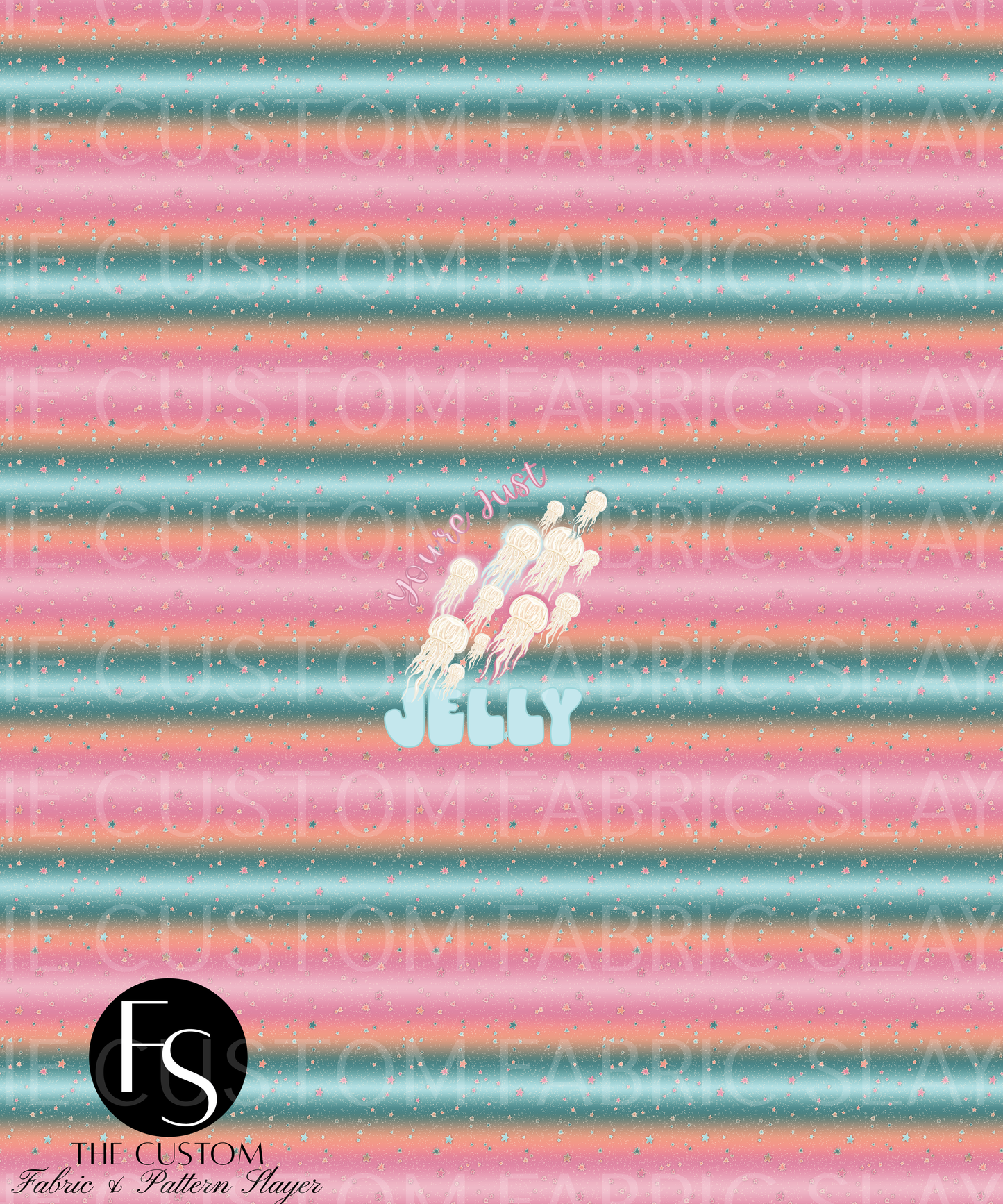 Ombre Floral Jelly Fish B - LYSSDOODLES Panel