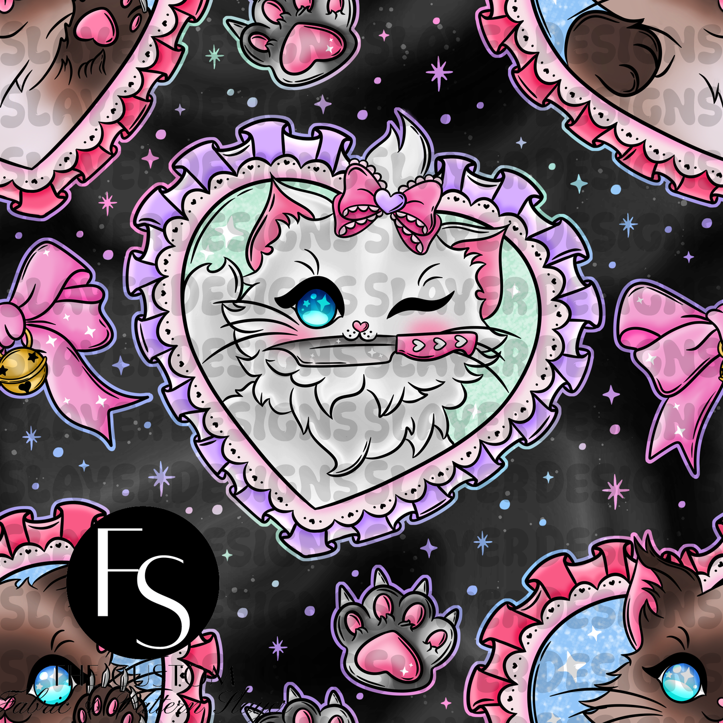 Murder Kitties B - CITRINECAULDRON - Double Sided Print Custom Blanket