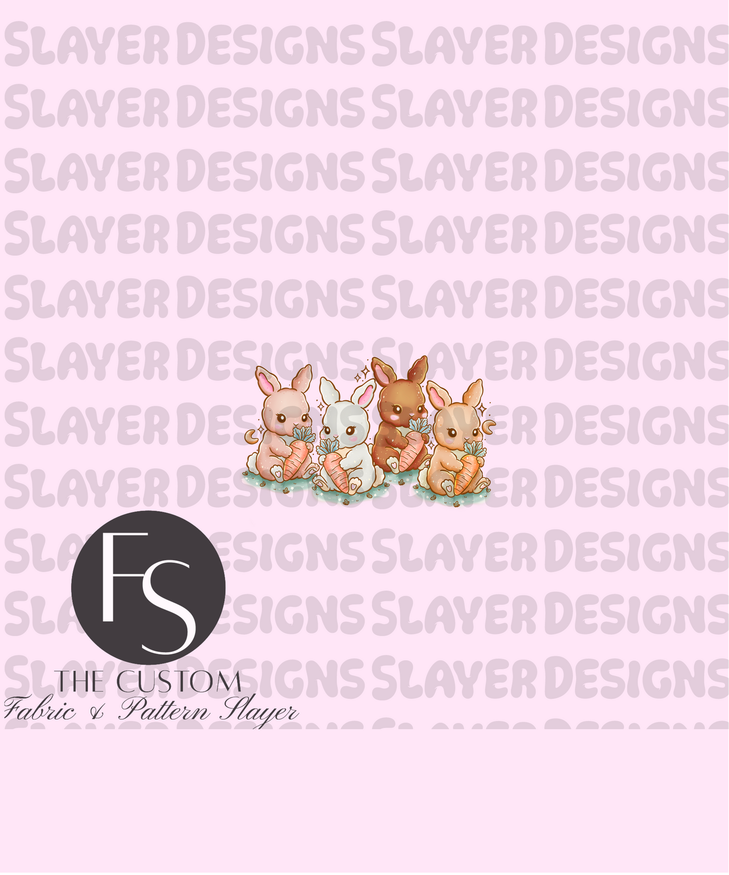 Bloom Bunnies B - LYSSDOODLES Panel
