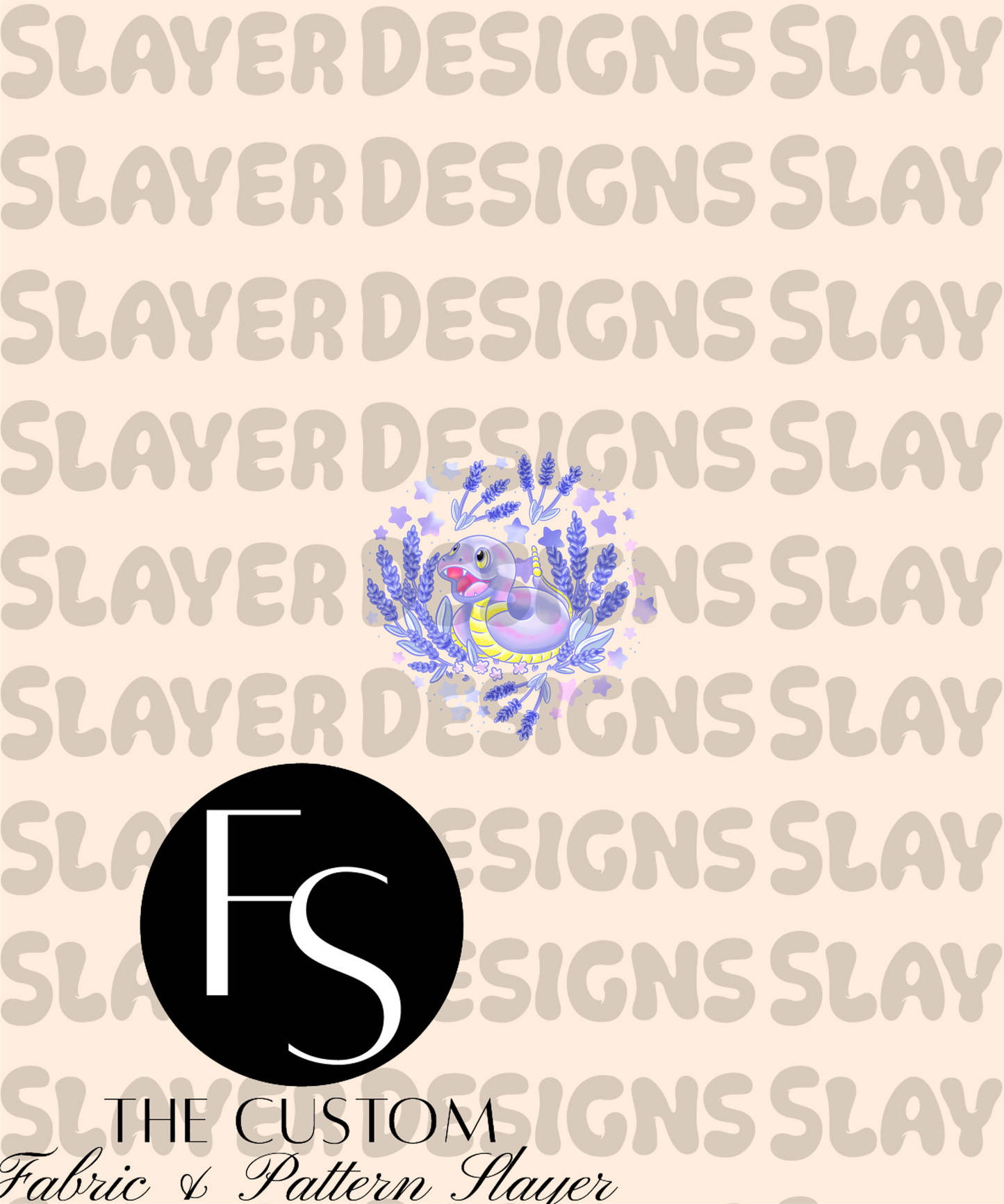 Lavender Snake D-1 - LYSSDOODLES Panel