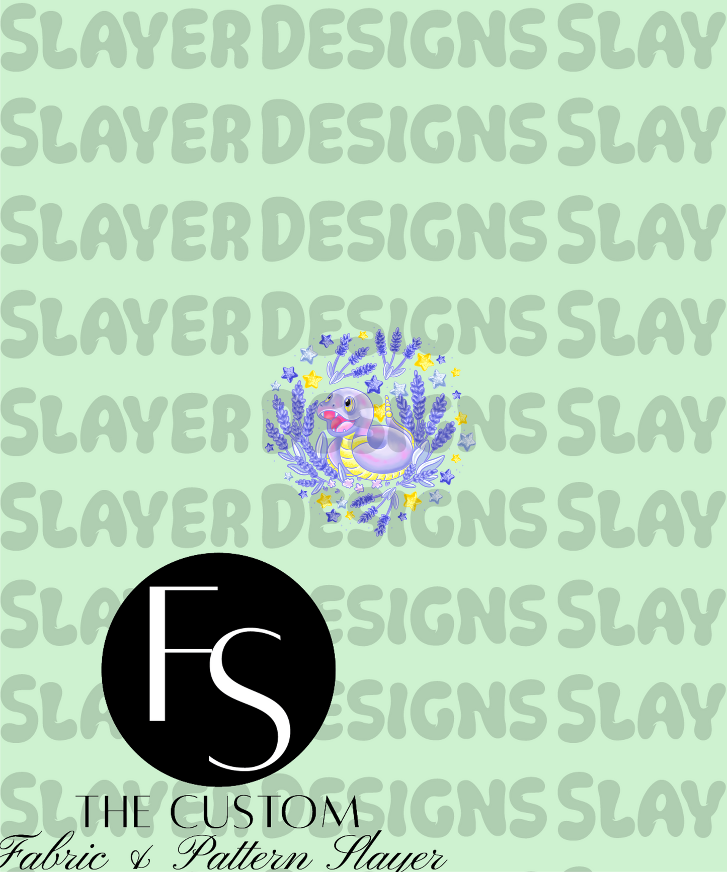 Lavender Snake B-2 - LYSSDOODLES Panel