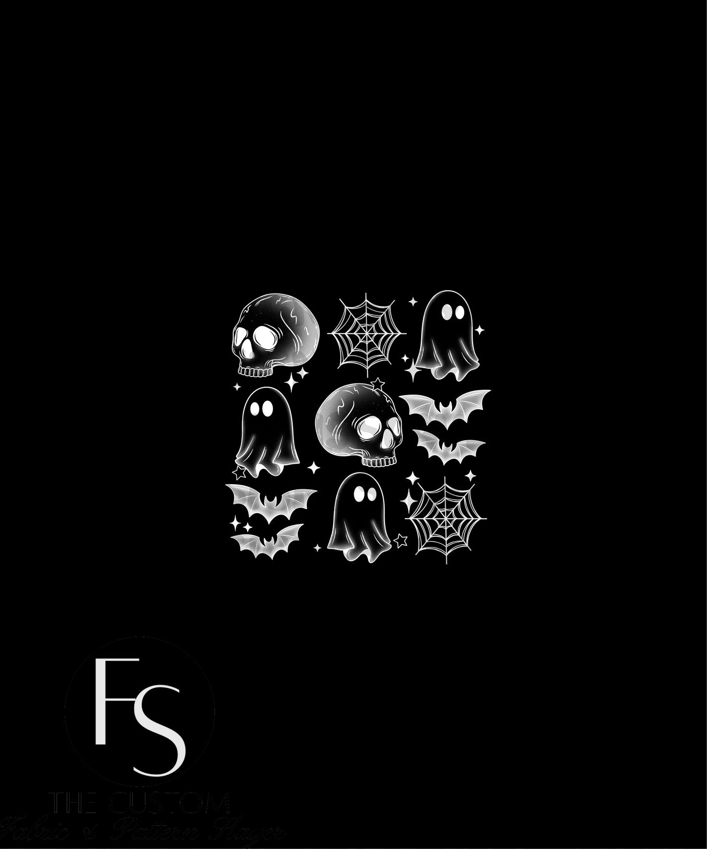 Inverted Monochrome Skulls - CERRASSHOP Panel
