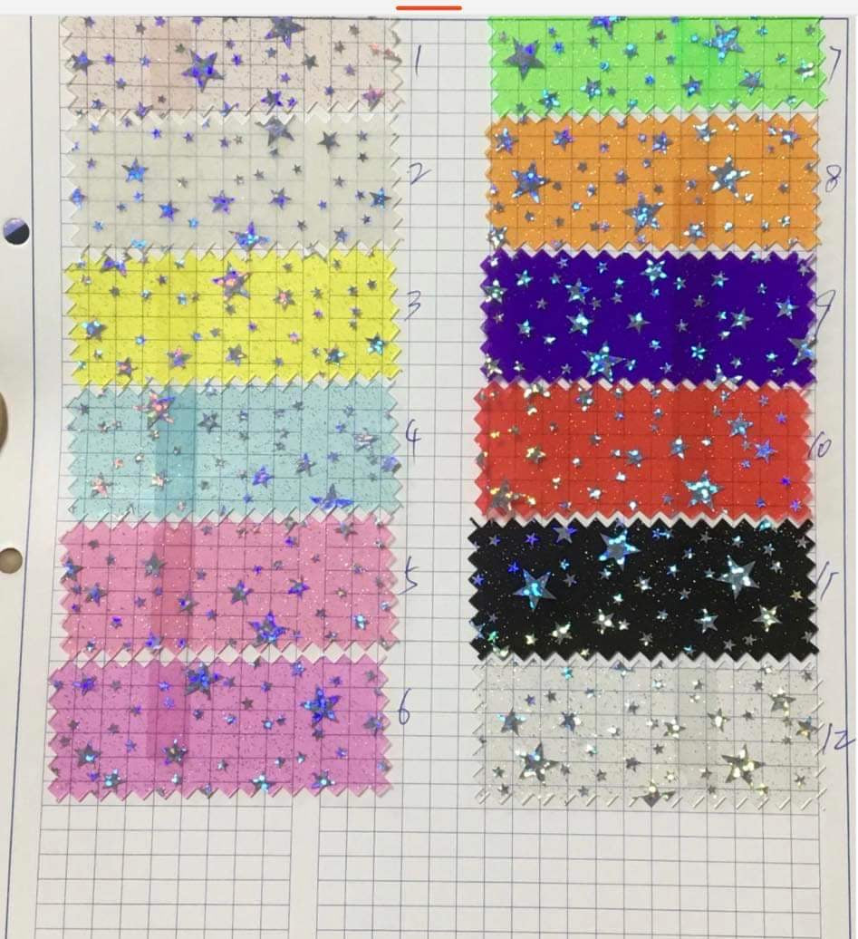 Holographic Star Clear Vinyl Rolls - PREORDER