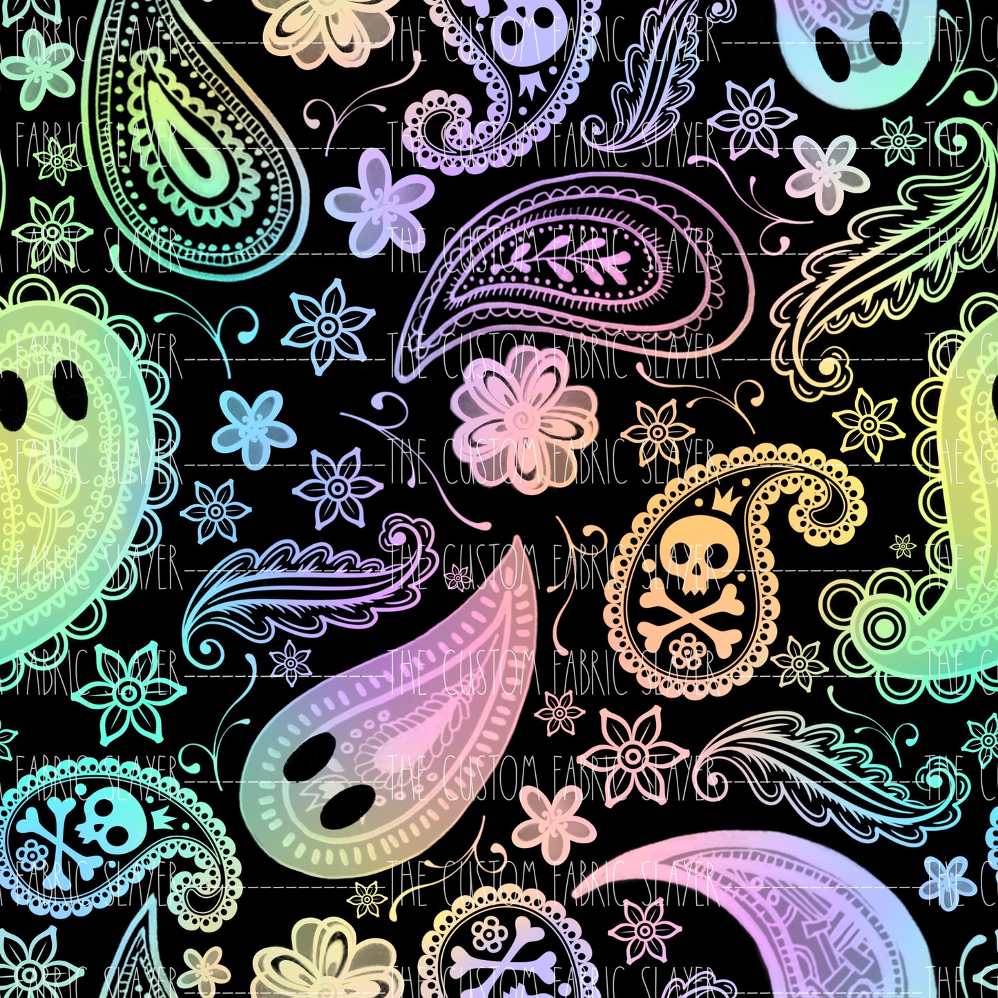 Rainbow Paisley Boos - HEXREJECT