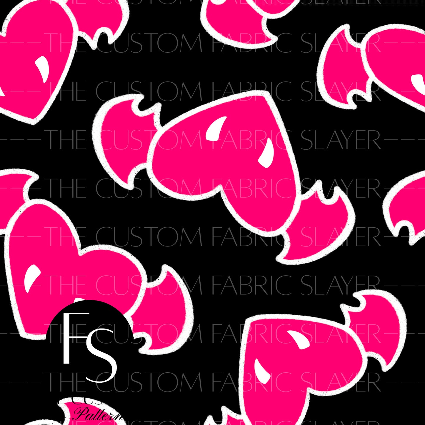 Red Vampy Batty Hearts - HEXREJECTSVAULT