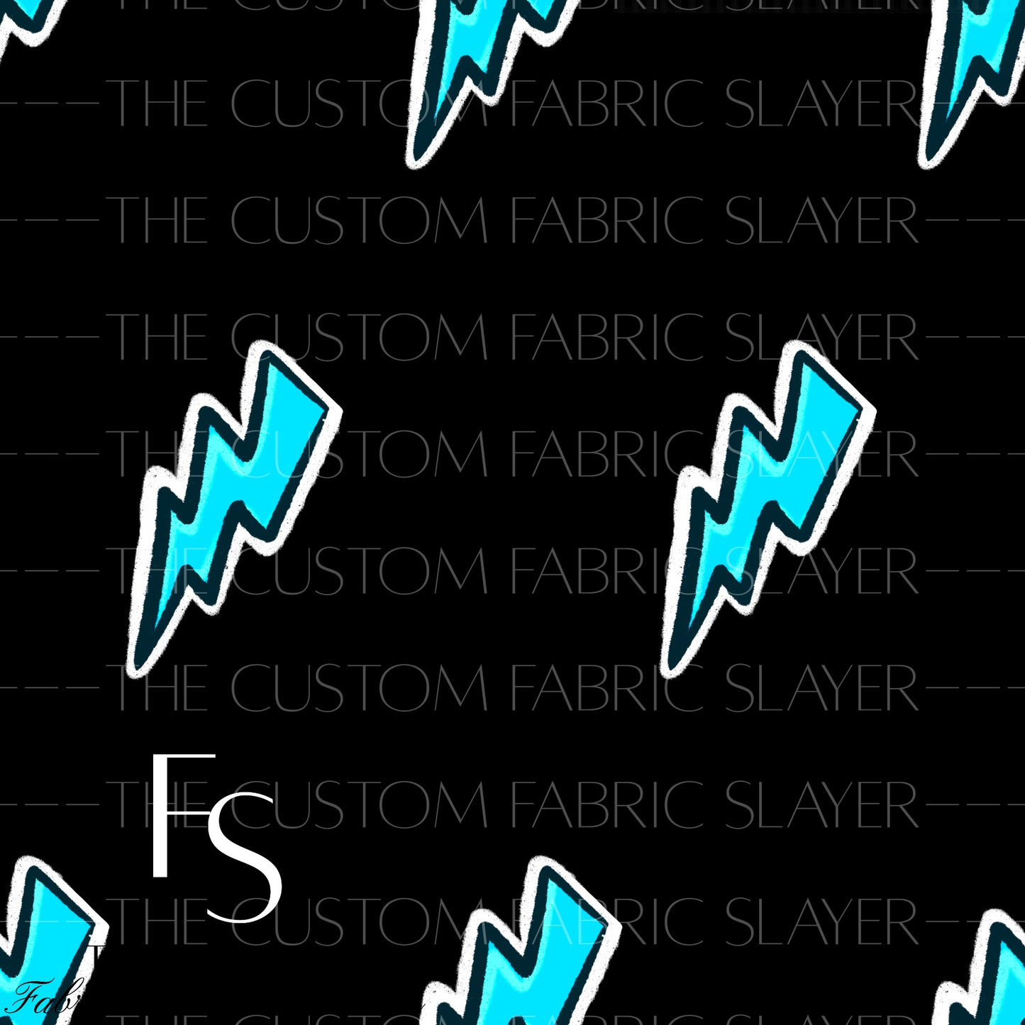 Black Blue Lightening Bolts - HEXREJECTVAULT