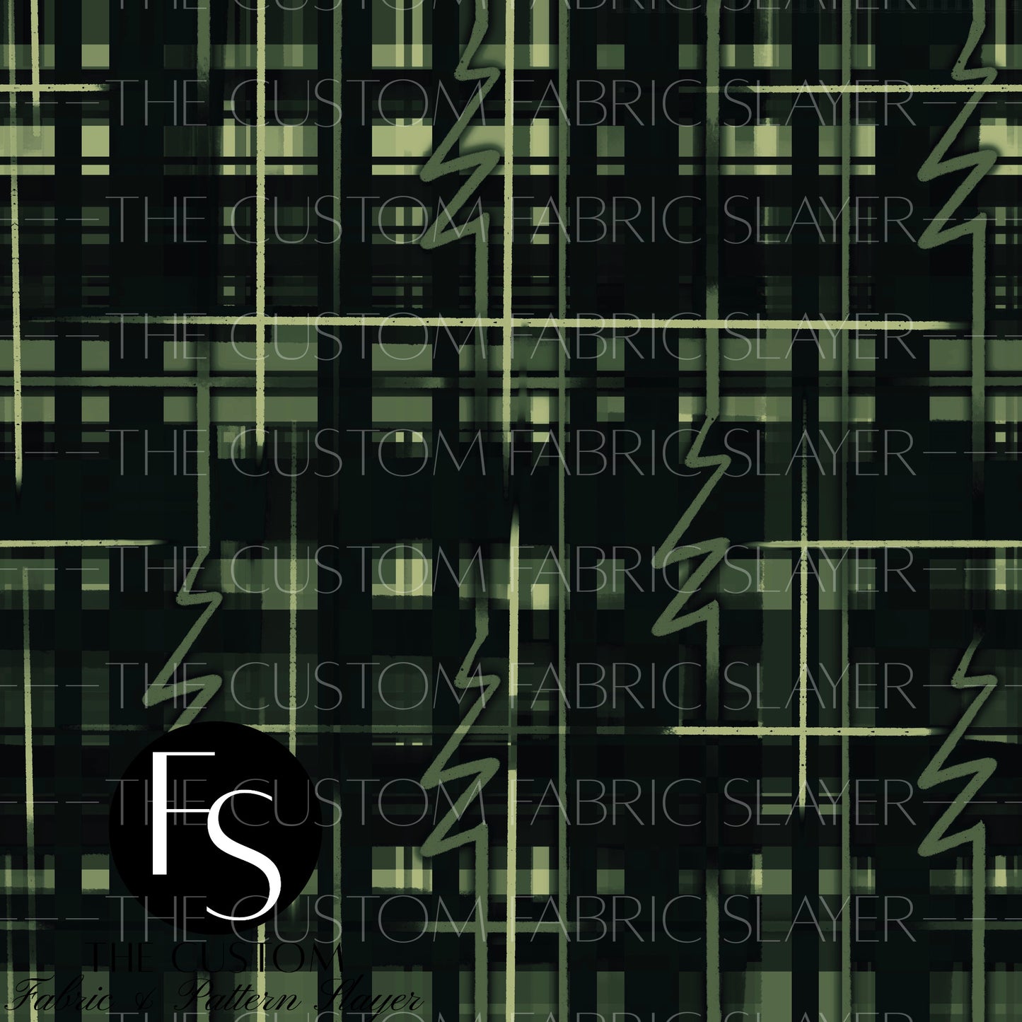 Scary Doll Dark Green Plaid - HEXREJECTSVAULT