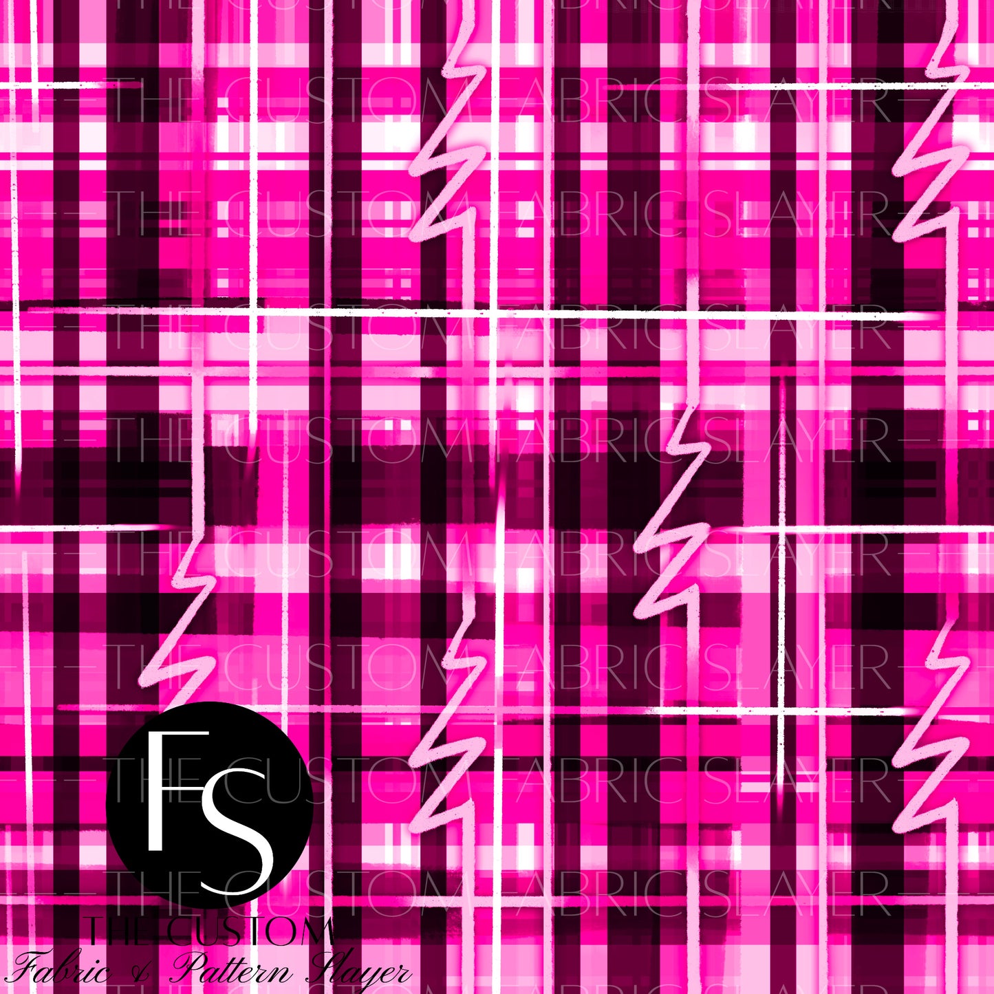 Scary Doll Electric Hot Pink Plaid - HEXREJECTSVAULT