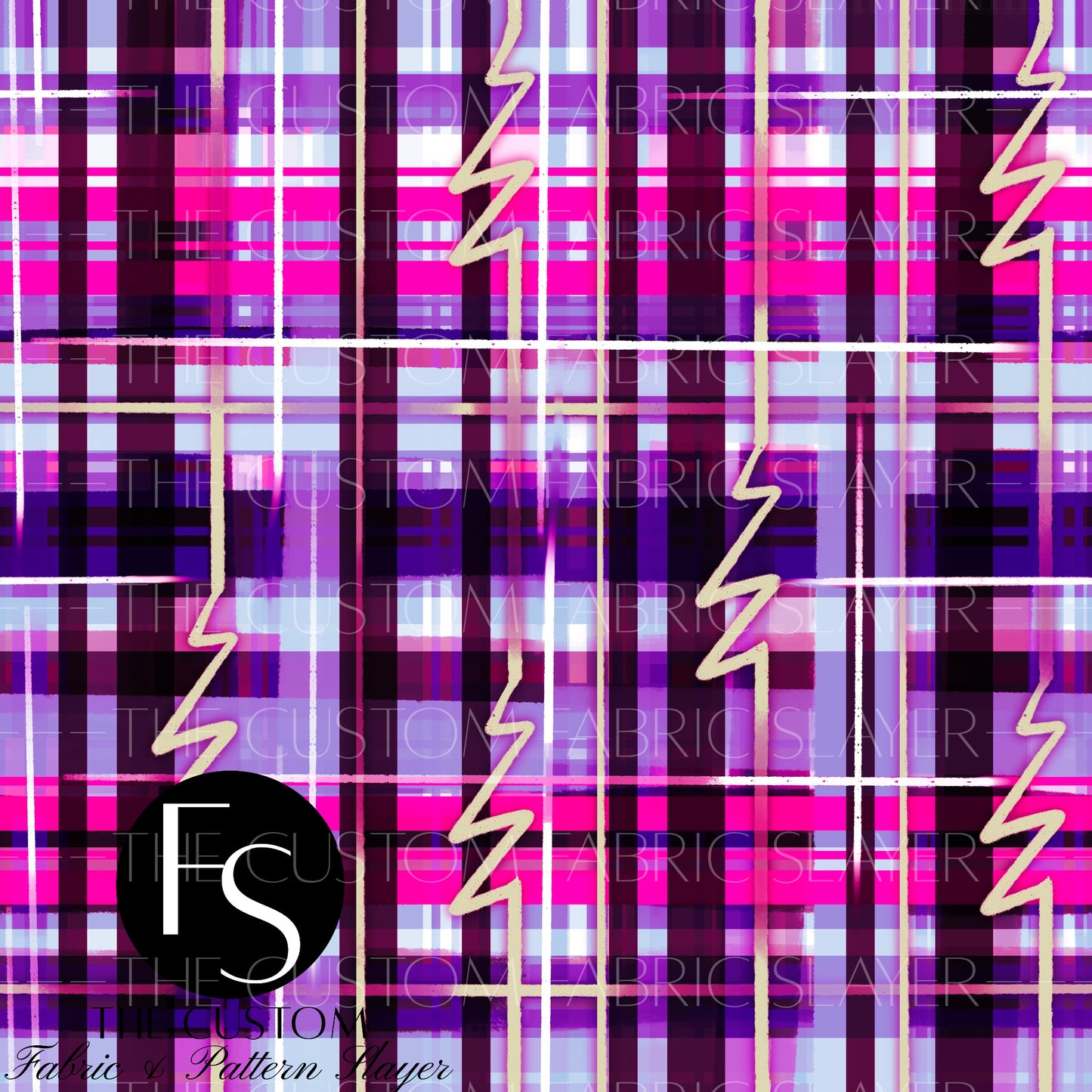 Scary Doll Hot Pink and Purple Plaid - HEXREJECTSVAULT