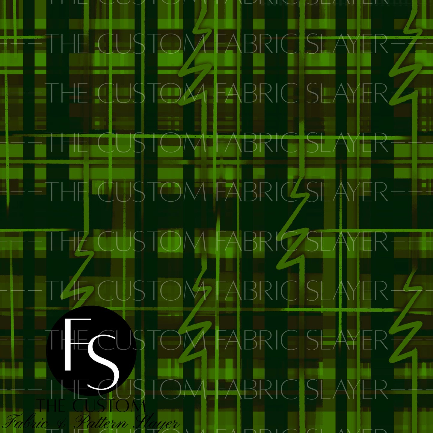 Scary Doll Green Plaid - HEXREJECTSVAULT