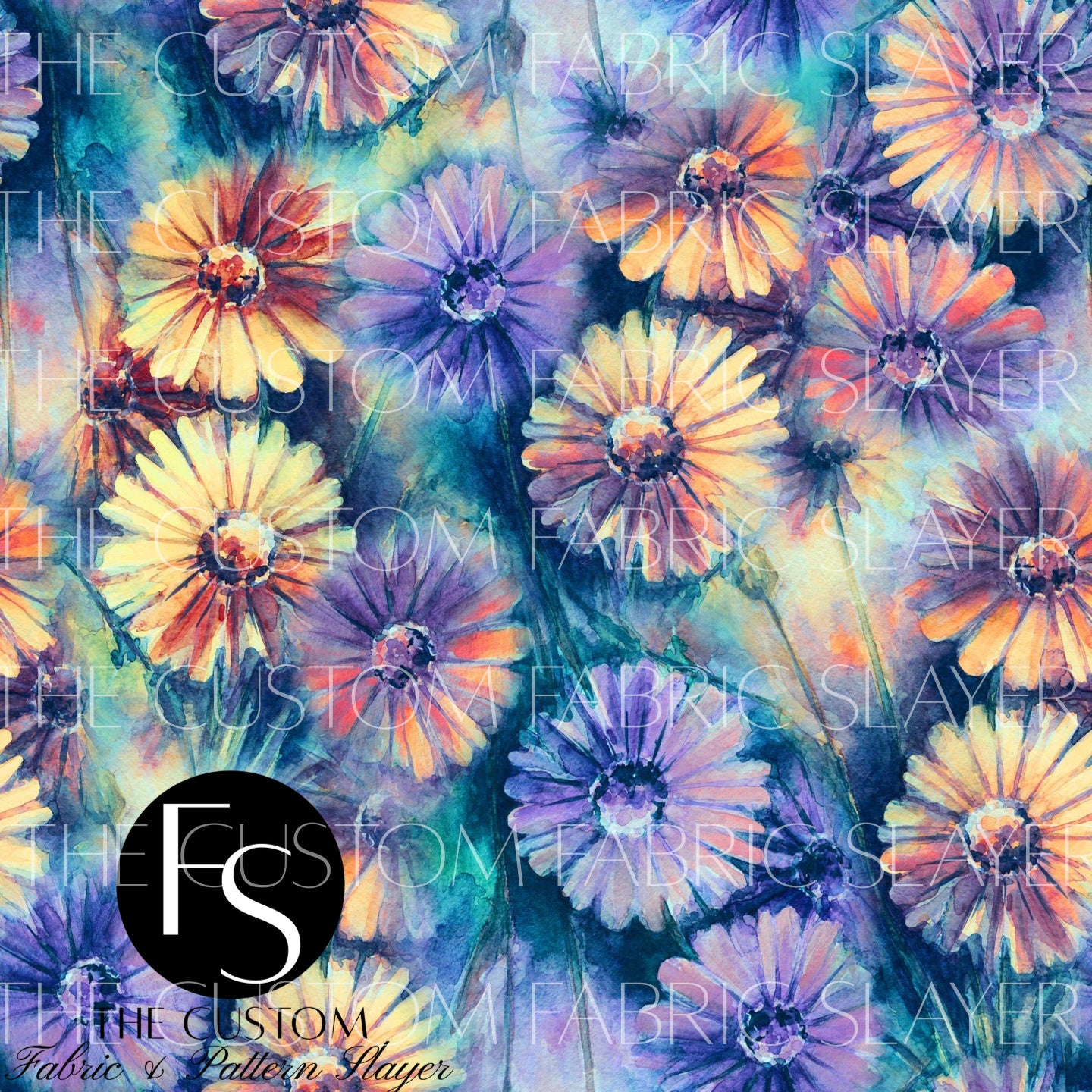 Neon Watercolour Flowers