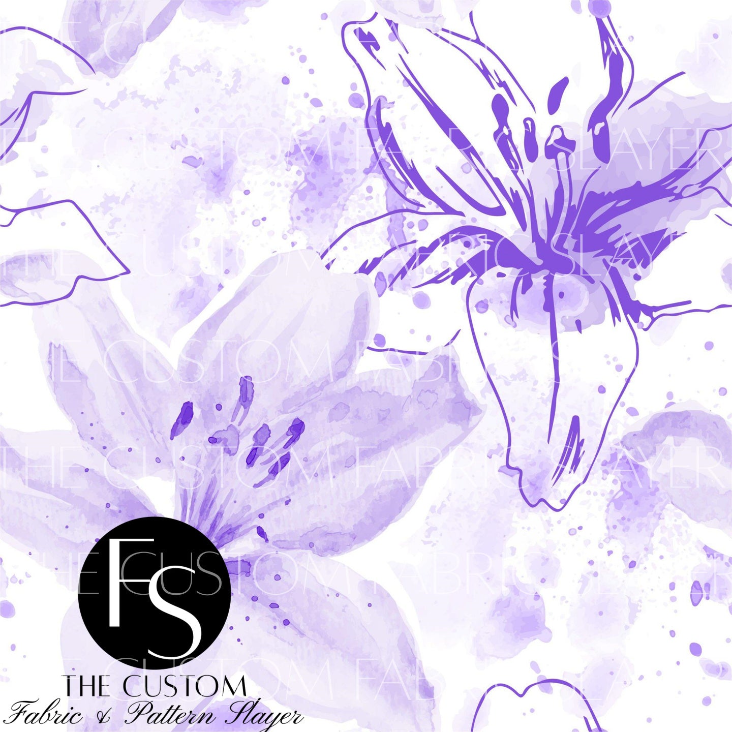Purple Sketch Flowers