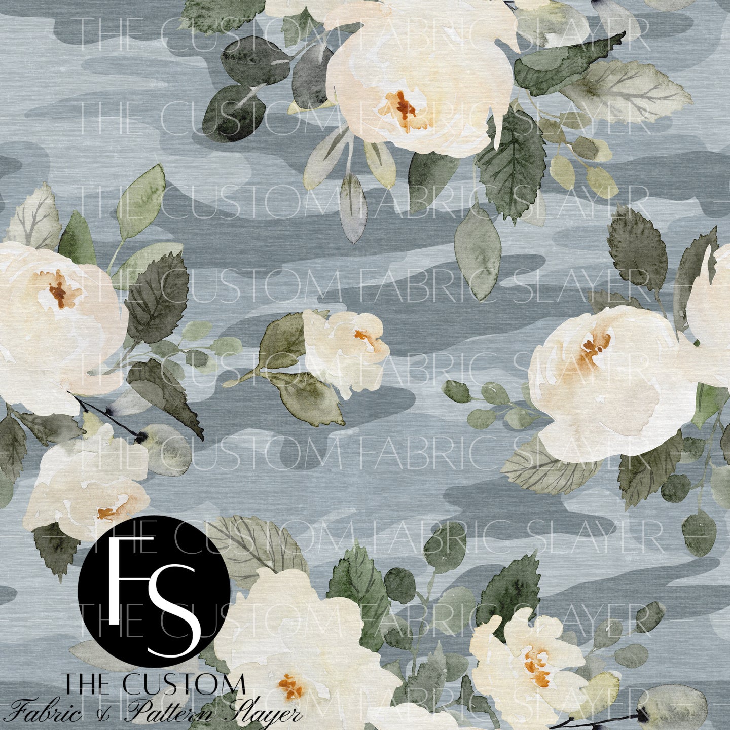 Floral Blue Camo