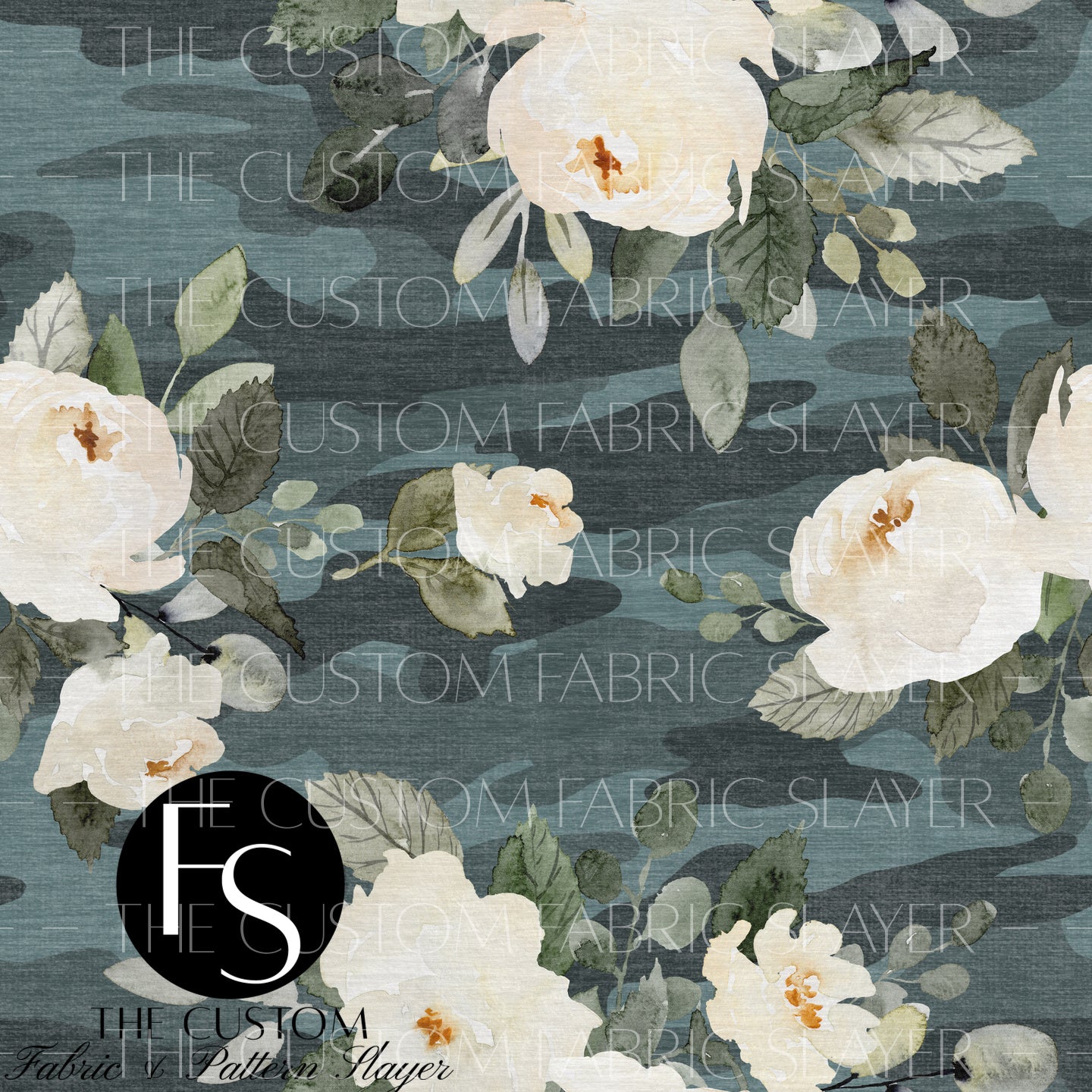 Floral Teal Camo