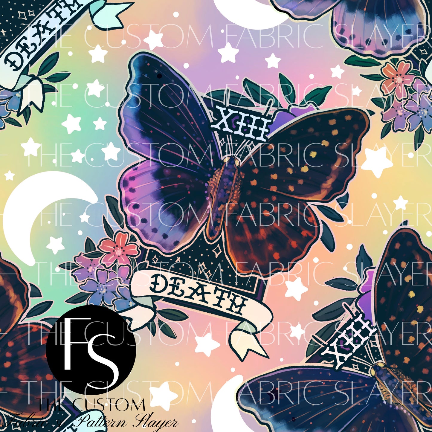 The Bilateral Gynandromorph Death Butterfly Tarot Card Option B - HEXREJECT