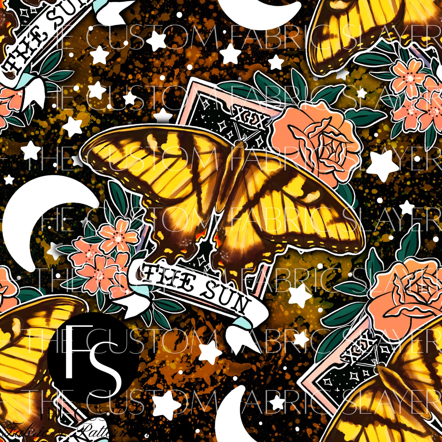 The Sun Butterfly Tarot Card Option B - HEXREJECT