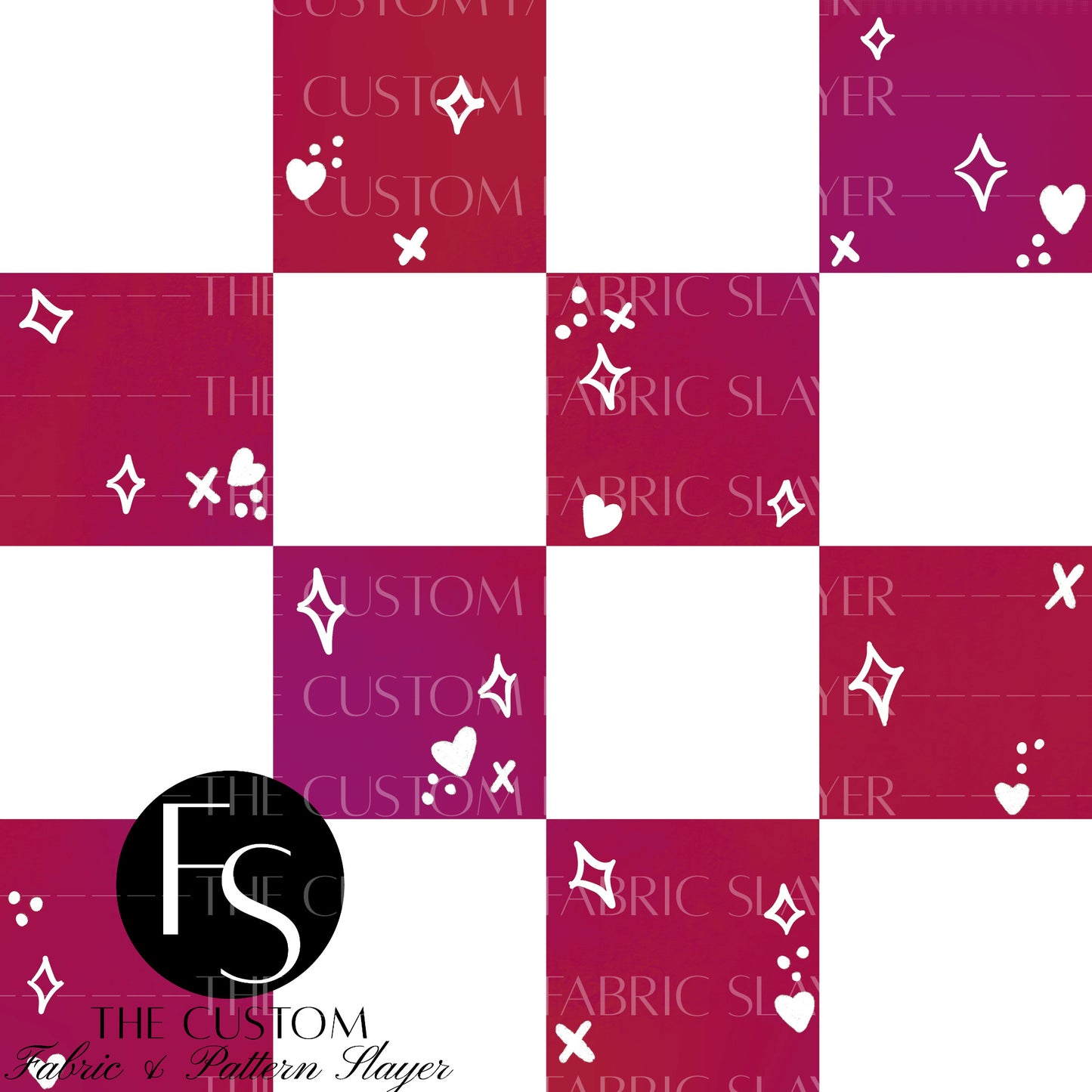 Ombre Red Checkers - HEXREJECTS