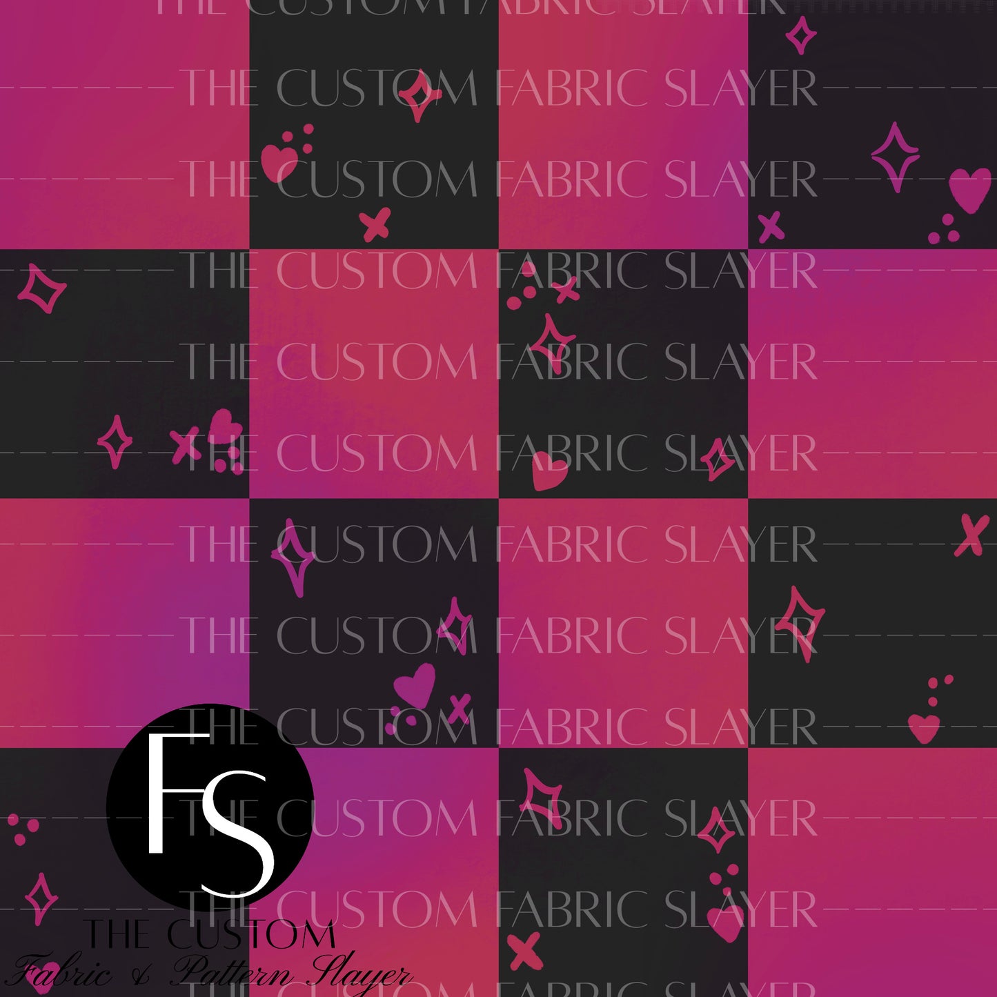 Ombre Hot Pink Checkers - HEXREJECTS