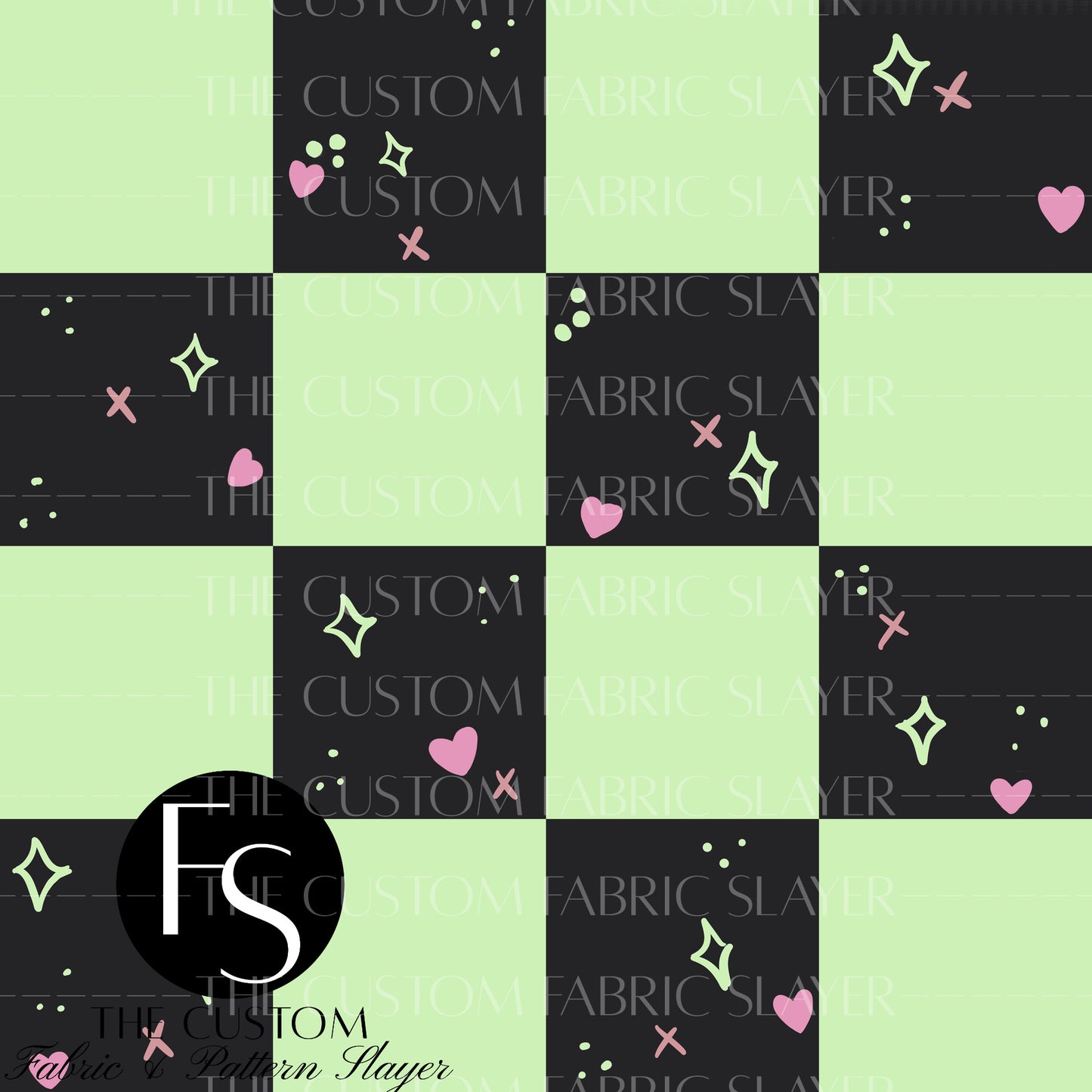 Muted Green Checkers- HEXREJECTS
