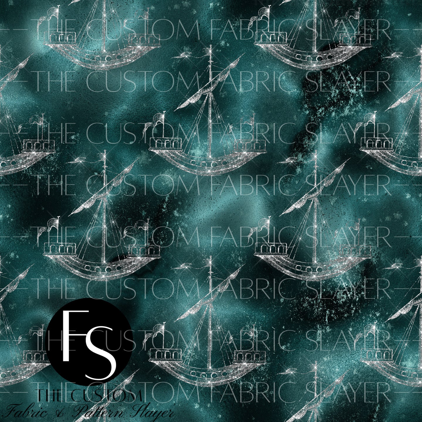 Glitter Nautical Ship - DIGITALCURIO