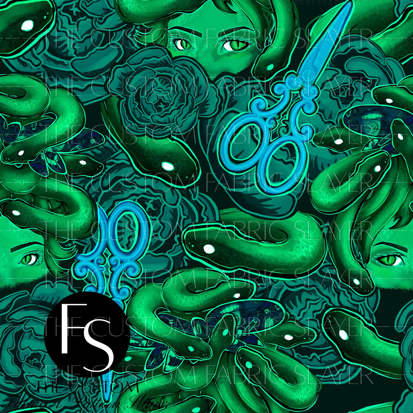 Green Floral Medusa - HEXREJECTVAULT