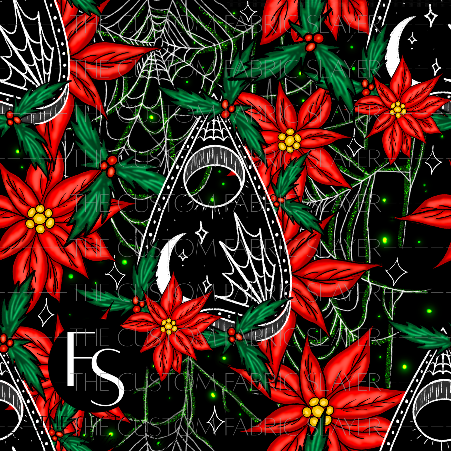 Poinsettia Planchette - ILLUMINATEDINKDIGITALS
