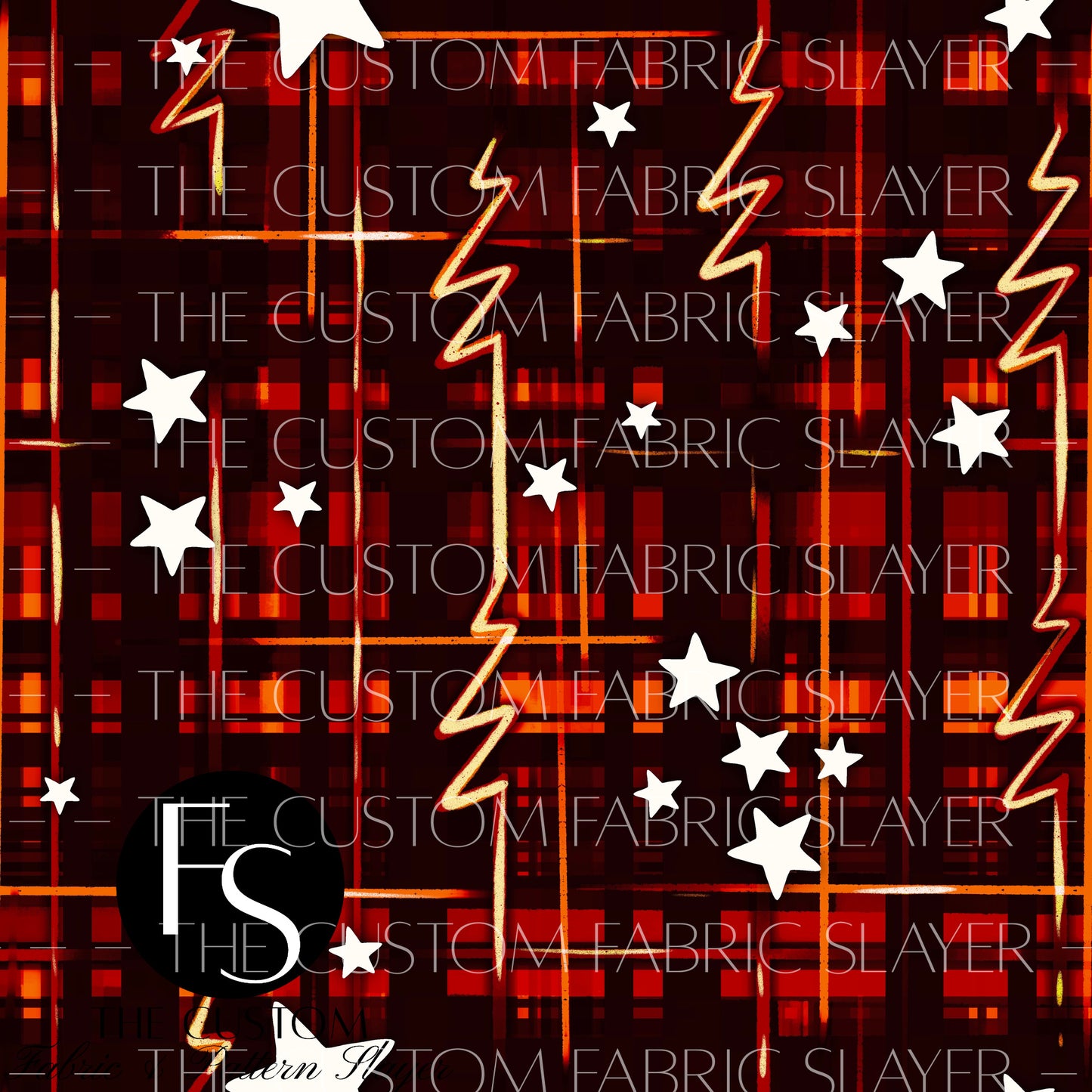 Electric Star Red Plaid - HEXREJECT