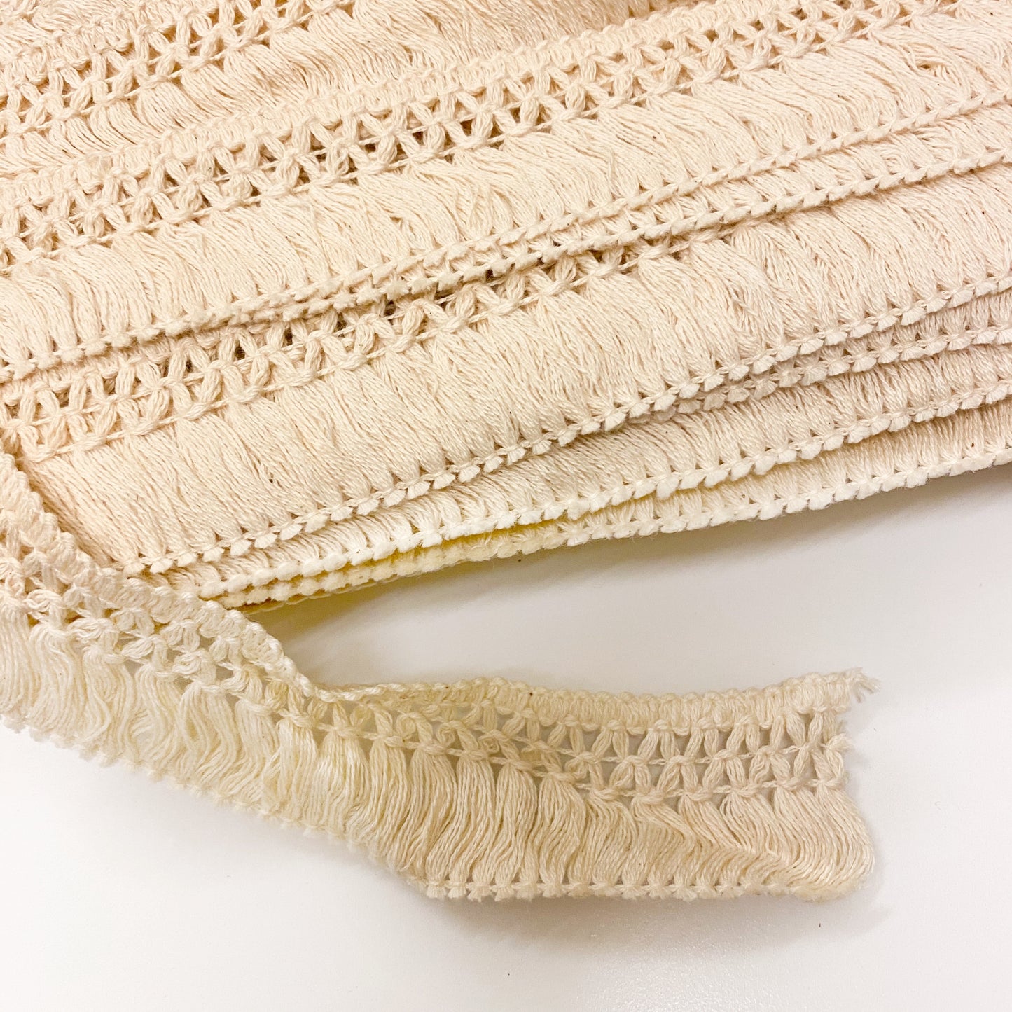 Ivory Lace Cotton Fringe - RETAIL