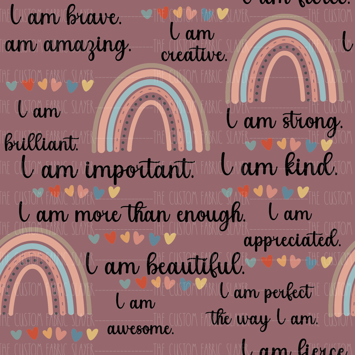 Dusty Rose Words of Affirmation - FABRICSLAYER