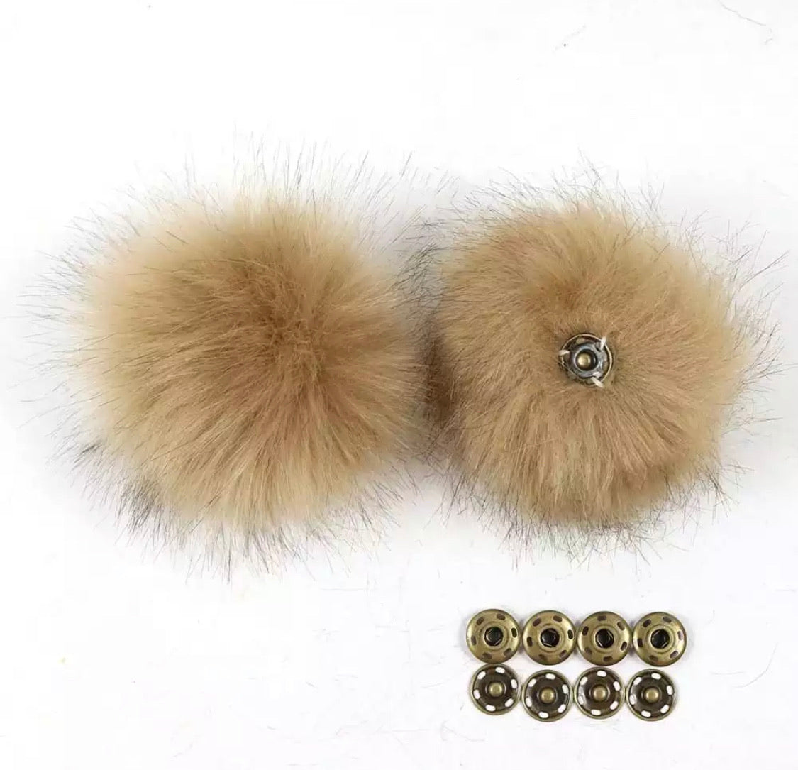 Faux fur Pom Poms - RETAIL