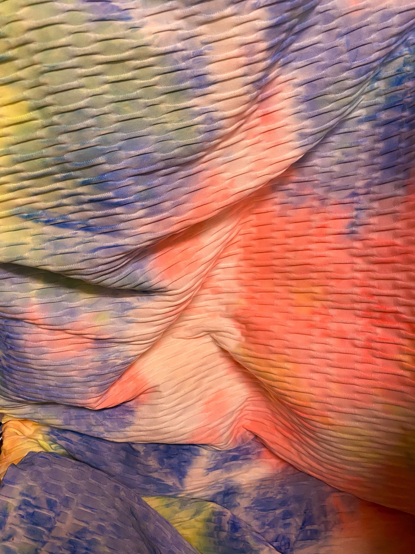 Tie Dye Honeycomb knit - RETAIL