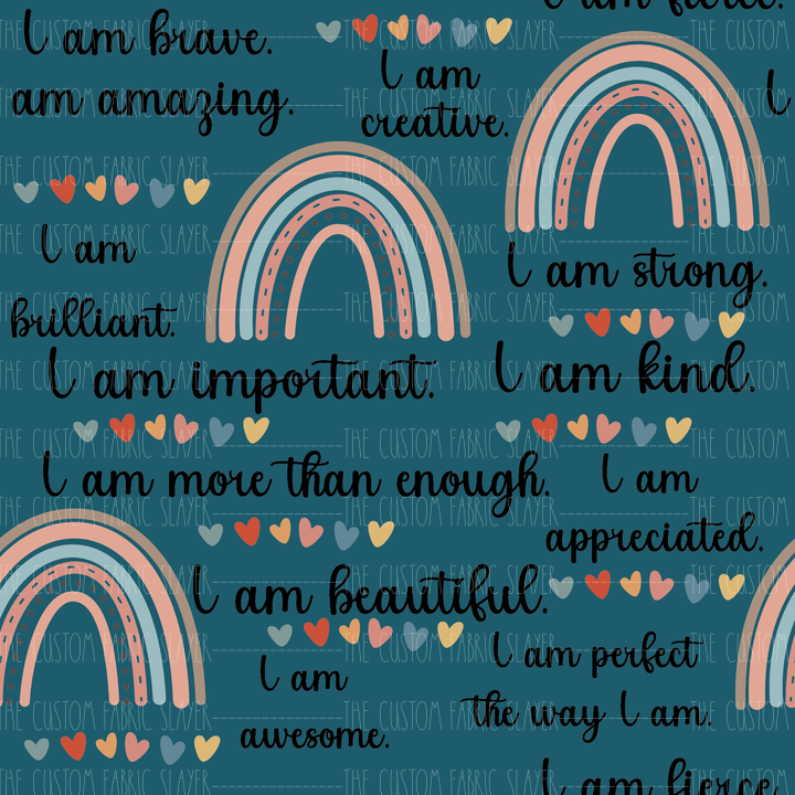 Dark Teal Words of Affirmation - FABRICSLAYER