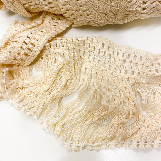 Ivory Lace Cotton Fringe - RETAIL