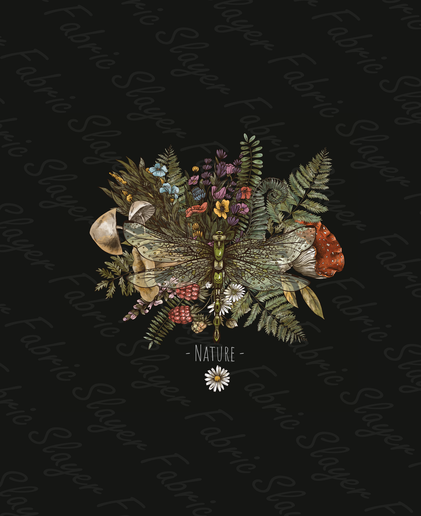Dragonfly in Nature Panel- FABRICSLAYER