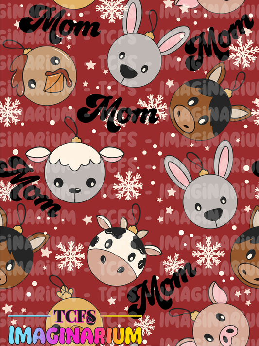 Custom Printery - LIMITED Generic Mom Name Christmas Animals Option D - Custom Names