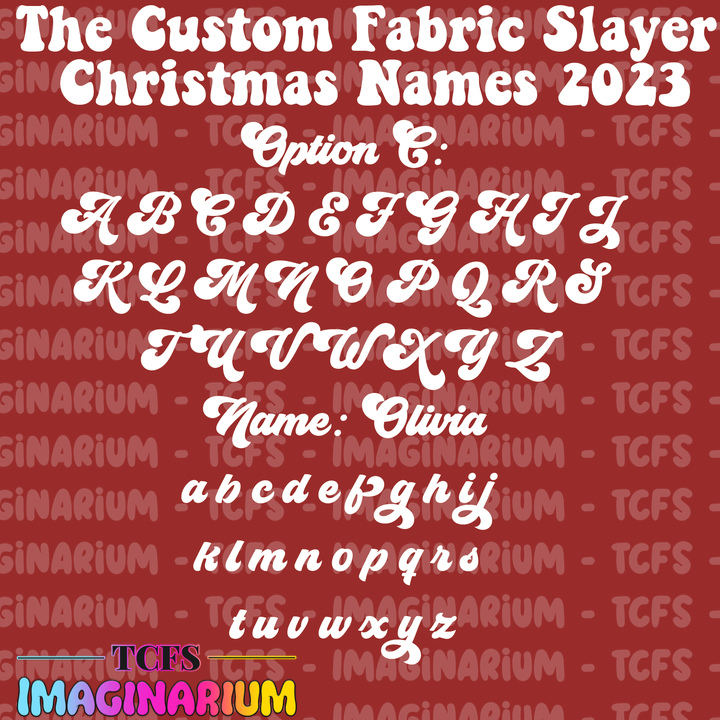 2025 Custom Christmas Names - Option 12