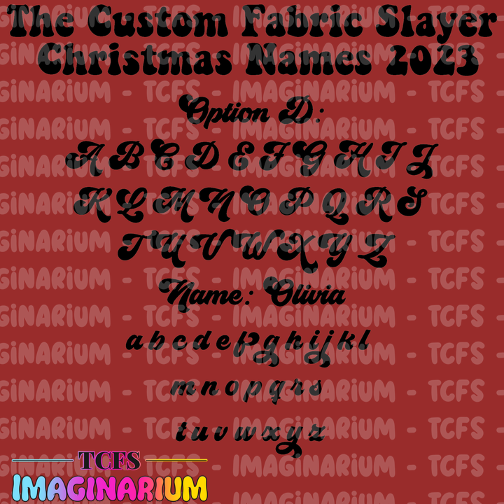 2025 Custom Christmas Names - Option 12