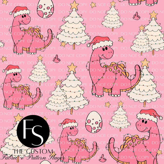 Pink Christmas Dinosaurs - SCARLOW