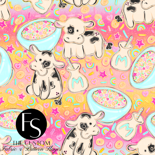 Rainbow Cereal and Milk  - LYSSDOODLES