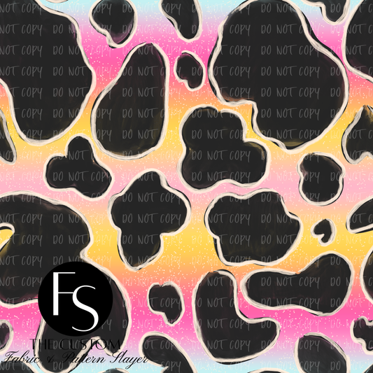 Rainbow Cereal and Milk Cow Hide  - LYSSDOODLES