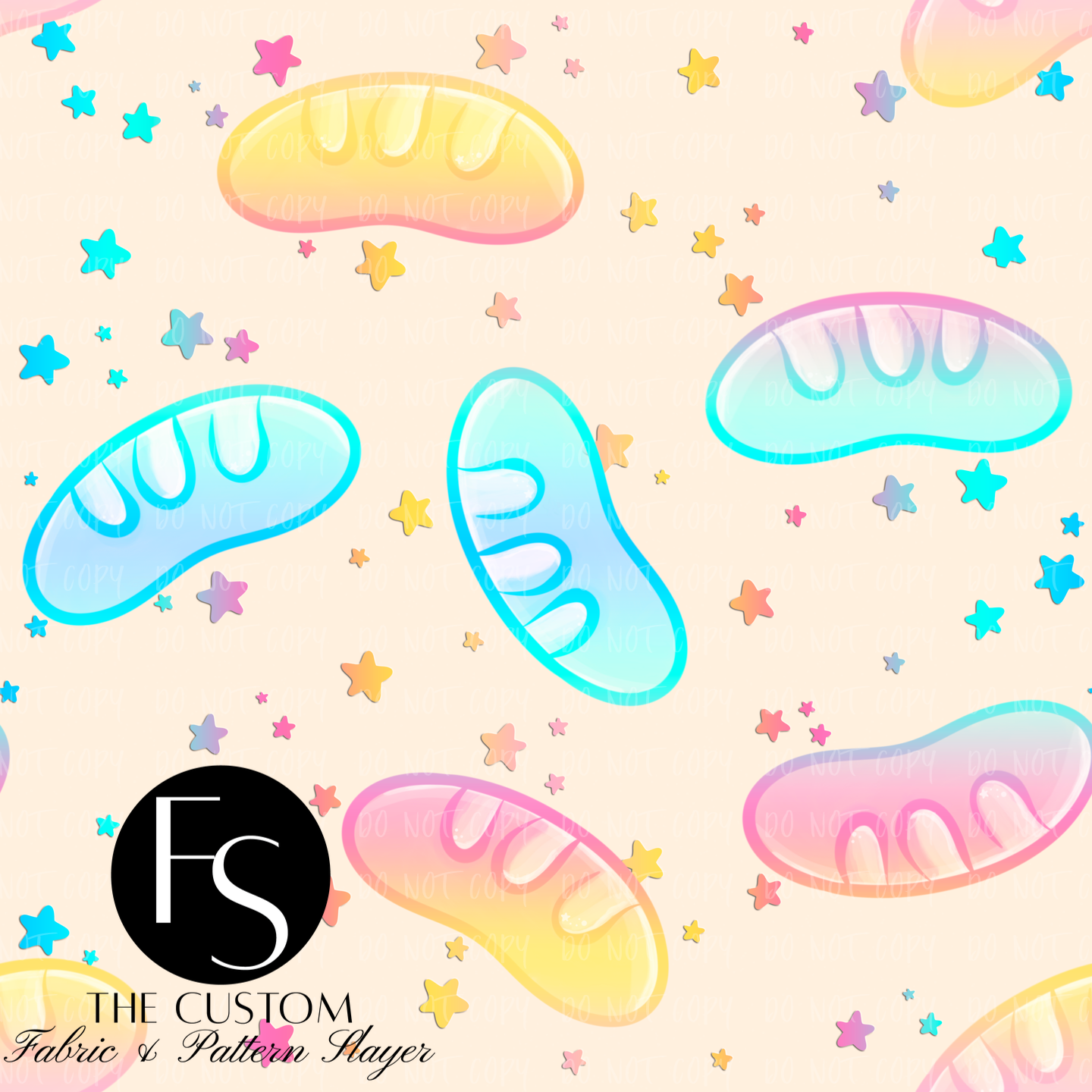 Pastel Rainbow Pigs and Bacon Coordinate D  - LYSSDOODLES
