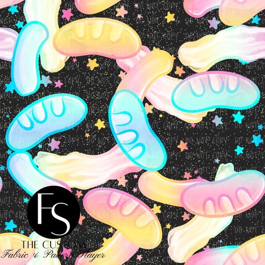 Pastel Rainbow Pigs and Bacon Coordinate F  - LYSSDOODLES