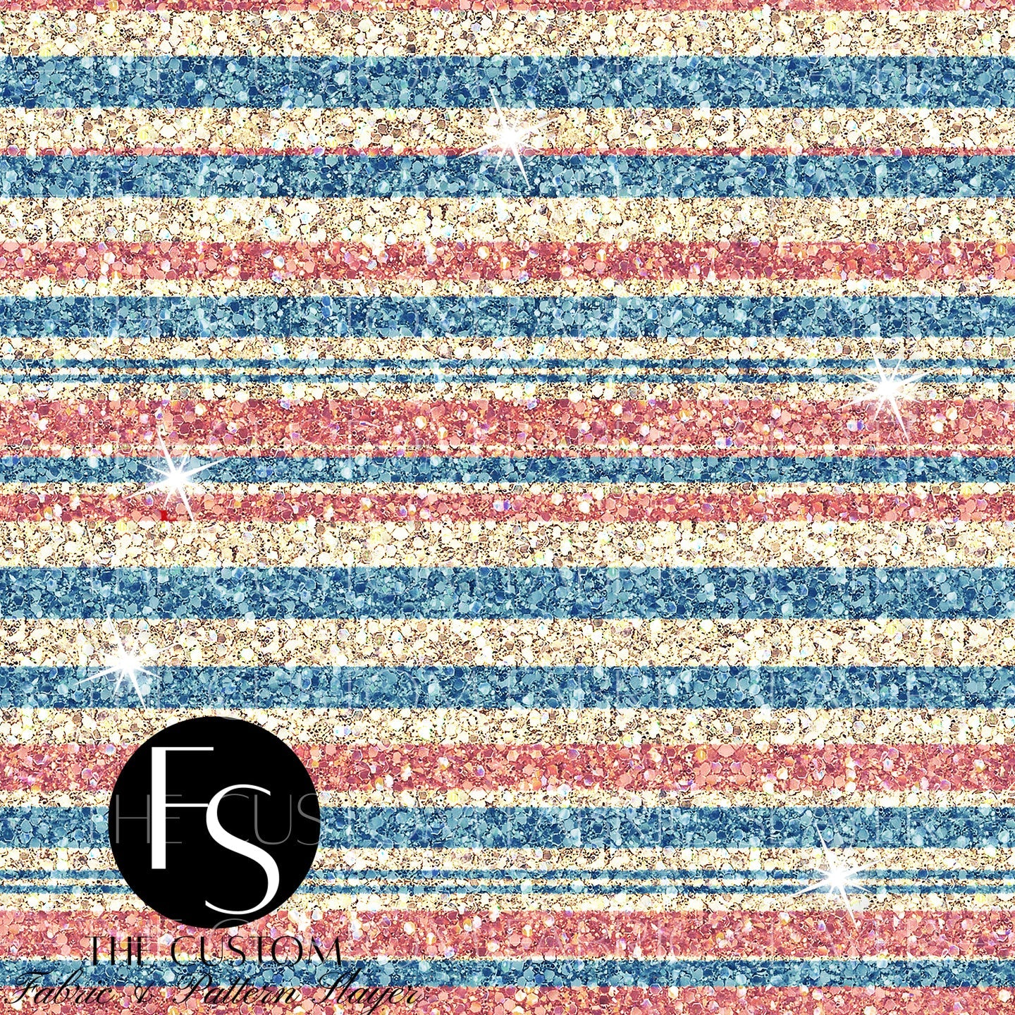 Nautical Ombre Waves Glitter