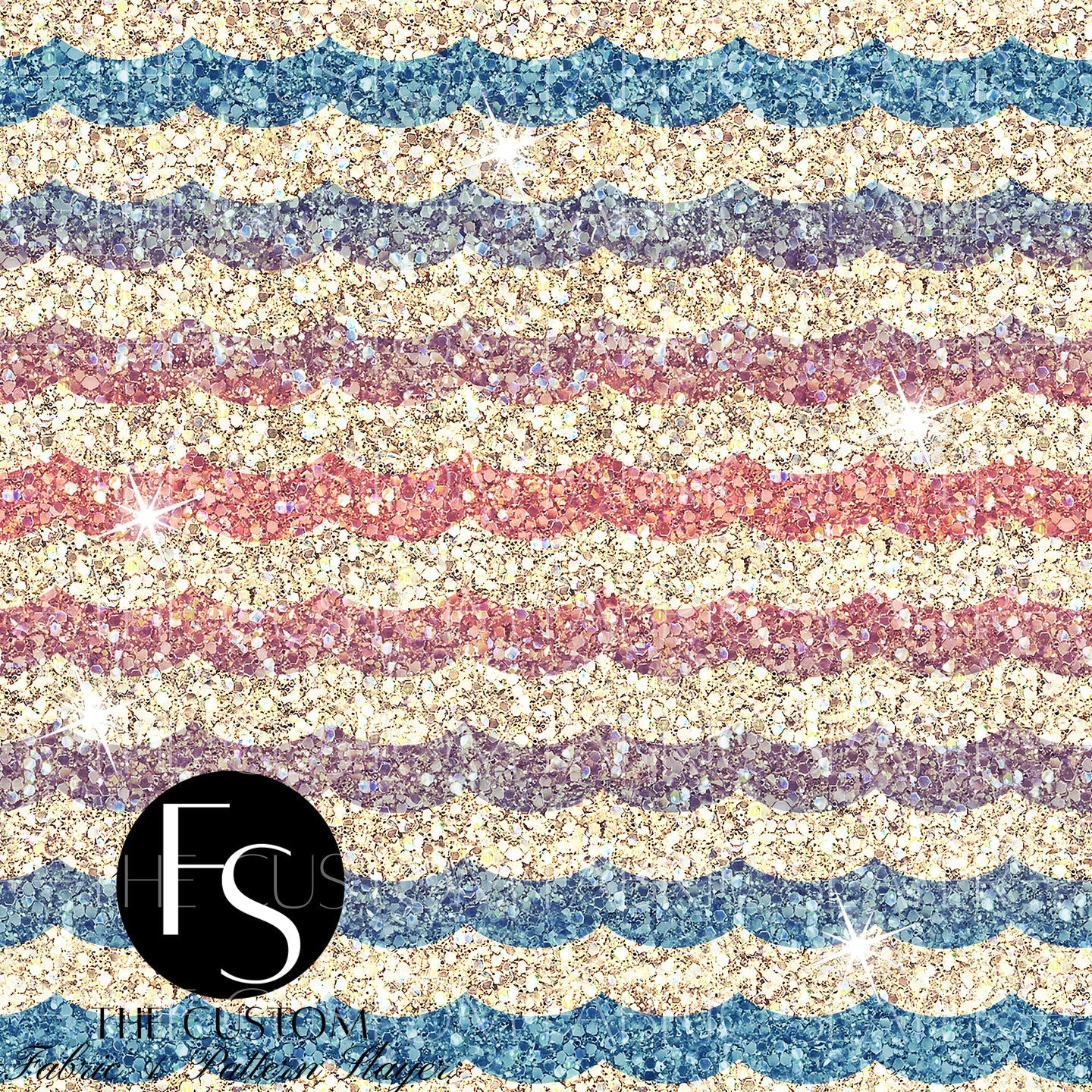 Ombre Waves Glitter