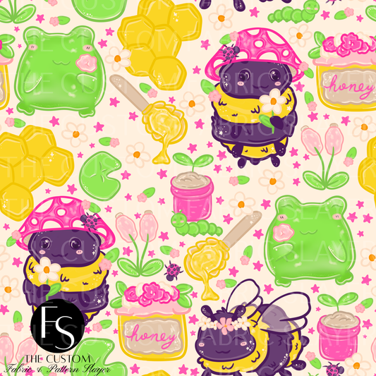 Cottagecore Bees B - LYSSDOODLES