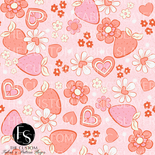 Strawberries and Flowers - SKYYDESIGNCO