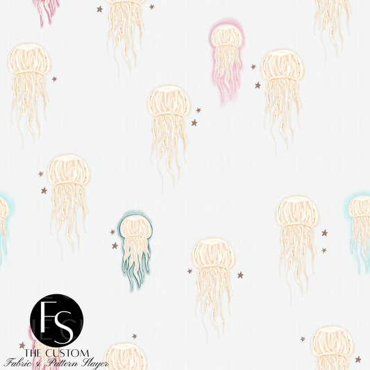 Floral Ocean Jellyfish C - LYSSDOODLES