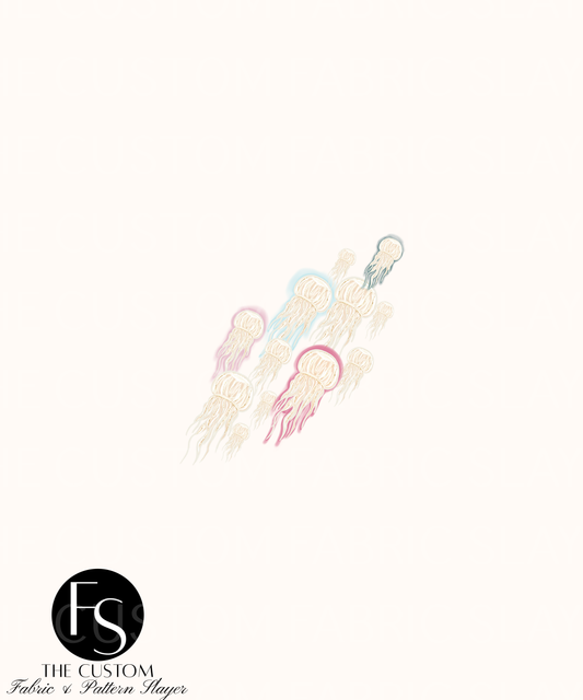 Floral Jellyfish A - LYSSDOODLES Panel