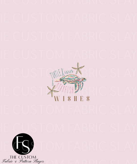 Pink Floral Turtle A - LYSSDOODLES Panel
